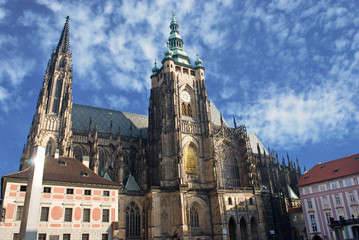 Fototapeta na wymiar Saint Vitus cathedral, Prague