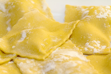 fresh raw home made ravioli