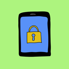 Doodle pad with lock