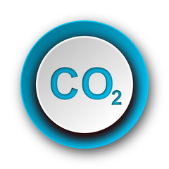 carbon dioxide blue modern web icon on white background