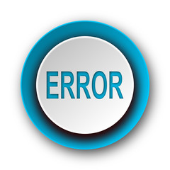error blue modern web icon on white background