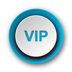 vip blue modern web icon on white background