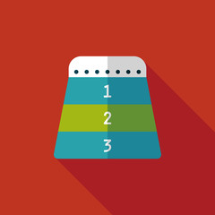 vaulting horse flat icon with long shadow,eps10 © eatcute