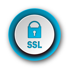 ssl blue modern web icon on white background