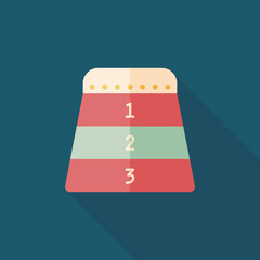 vaulting horse flat icon with long shadow,eps10