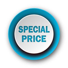 special price blue modern web icon on white background