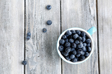 fresh berries in a cup - blueberries
