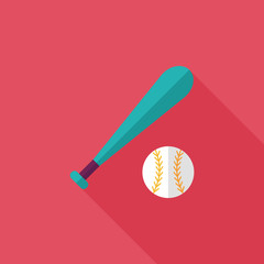 baseball flat icon with long shadow,eps10