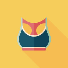 sports tank vest flat icon with long shadow,eps10