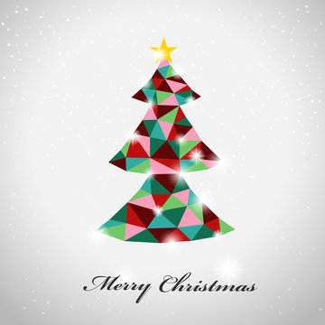geometric style colorful Christmas tree