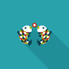 Chinese New Year flat icon with long shadow,eps10, Chinese decor