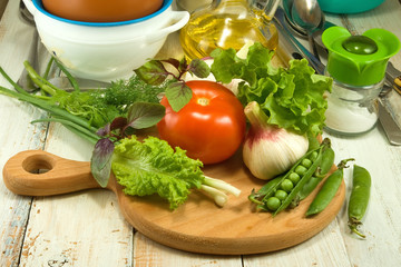image of various of vegetables and herbs