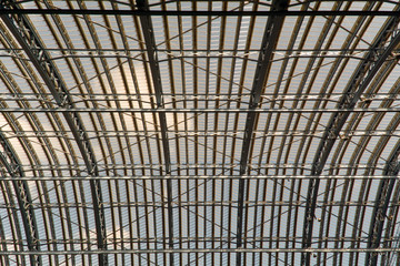 Kings Cross Railway Station roof, London