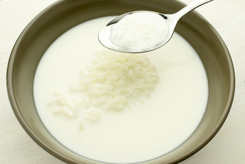 Milk soup with rice