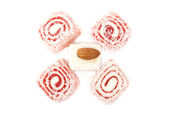 delight with coconut, Cherry and almonds