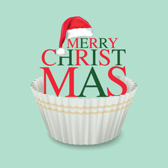 Cup Cake, Merry Christmas, Typography