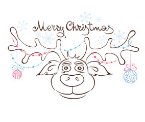 Funny Christmas Reindeer