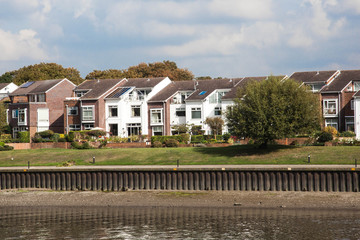 Houses on the bank of Thames. London