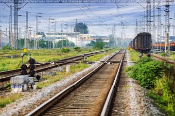 Naklejka premium The way forward railway