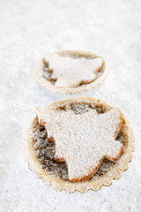 christmas  tart with marzipan tree