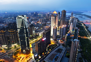 Fototapeta na wymiar Aerial view of city