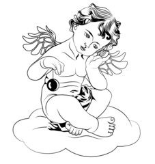 angel or cupid isolated vector llustration