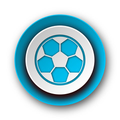 Obraz premium soccer blue modern web icon on white background