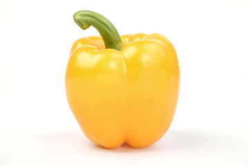 sweet yellow pepper isolated on white background