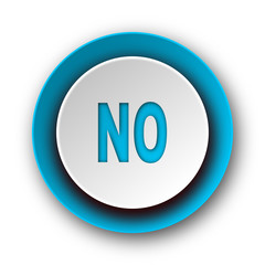 no blue modern web icon on white background