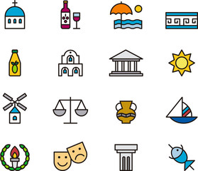 Greece icons