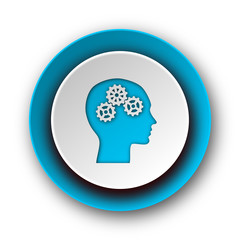head blue modern web icon on white background
