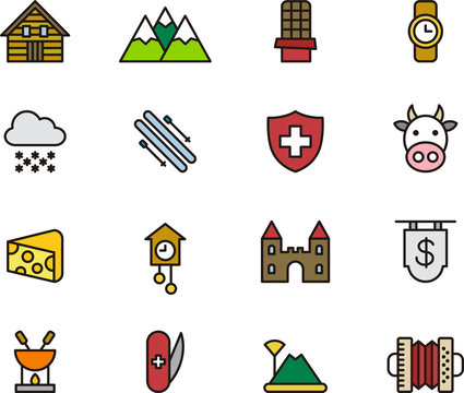 Switzerland icons