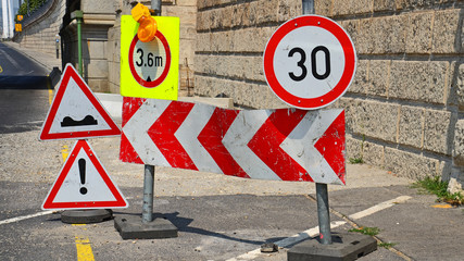 baustelle auf straße