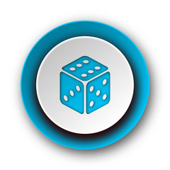 game blue modern web icon on white background