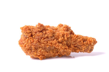 Fried chicken isolated white background