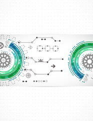 Obraz premium Abstract technological background with various elements