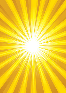Illustration of yellow light burst as the background