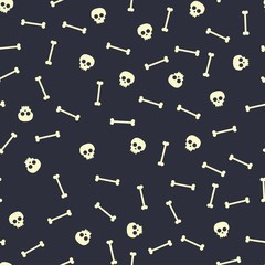 Scull seamless pattern. CMYK