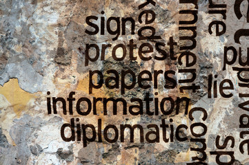 Protest information grunge concept