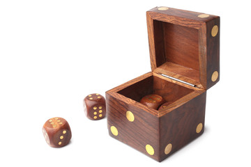 Dice wooden set