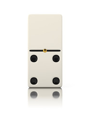 Domino game bone close up isolated