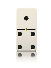 Domino game bone close up isolated