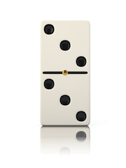 Domino game bone close up isolated
