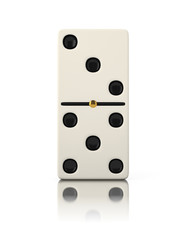 Domino game bone close up isolated