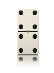 Domino game bone close up isolated