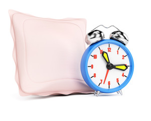 Alarm clock and pillow