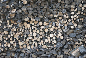 firewood in storage
