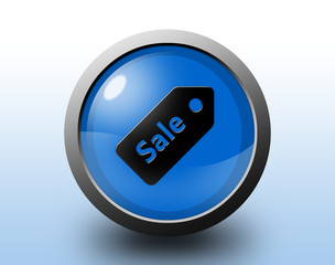 Sale icon. Circular glossy button.