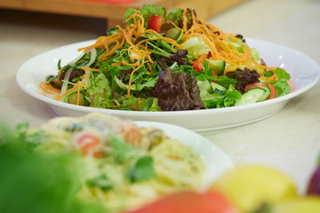 vegetable salad on a plate