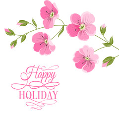 Blossoming flower brunch.